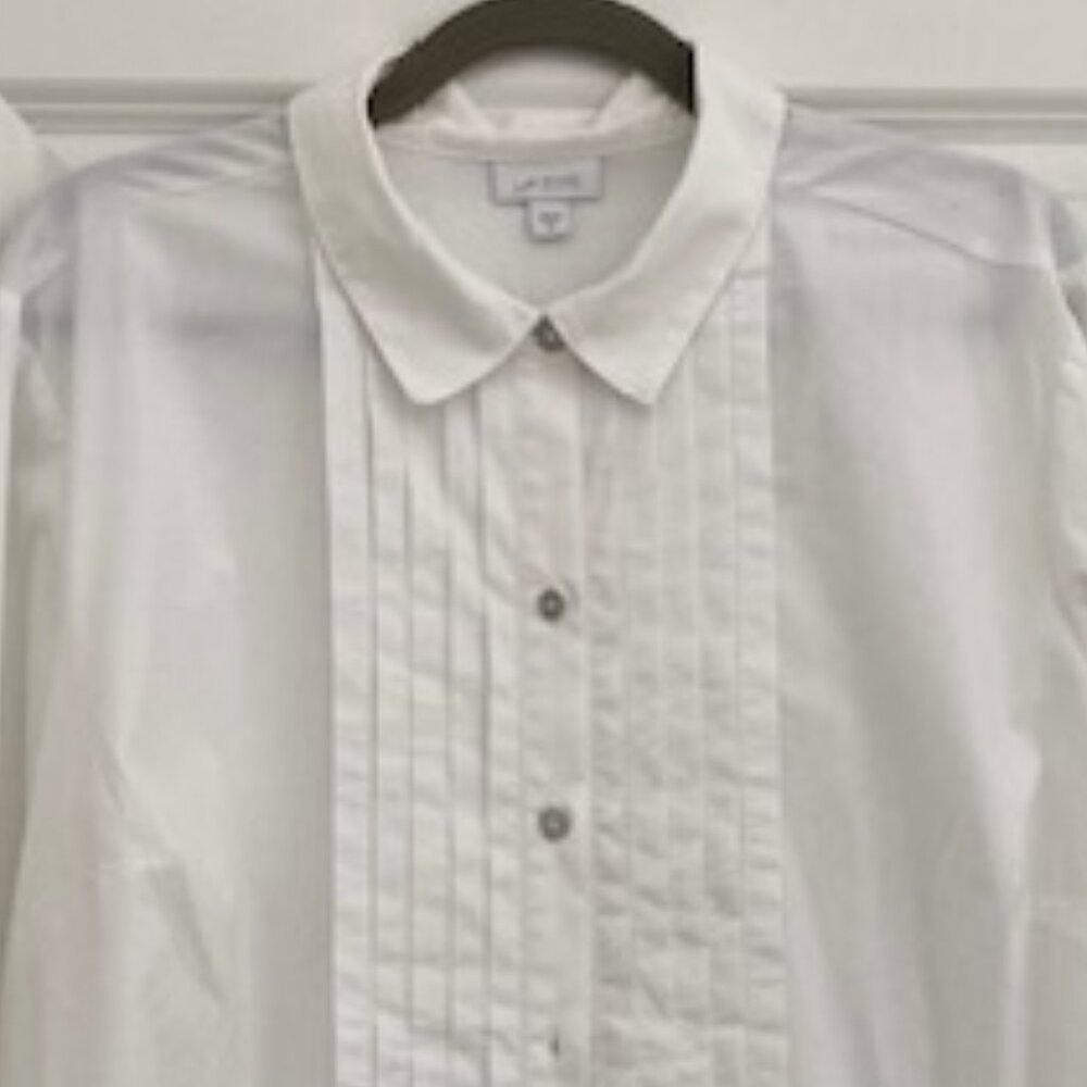 J Jill White Tuxedo Shirt - Size 2X